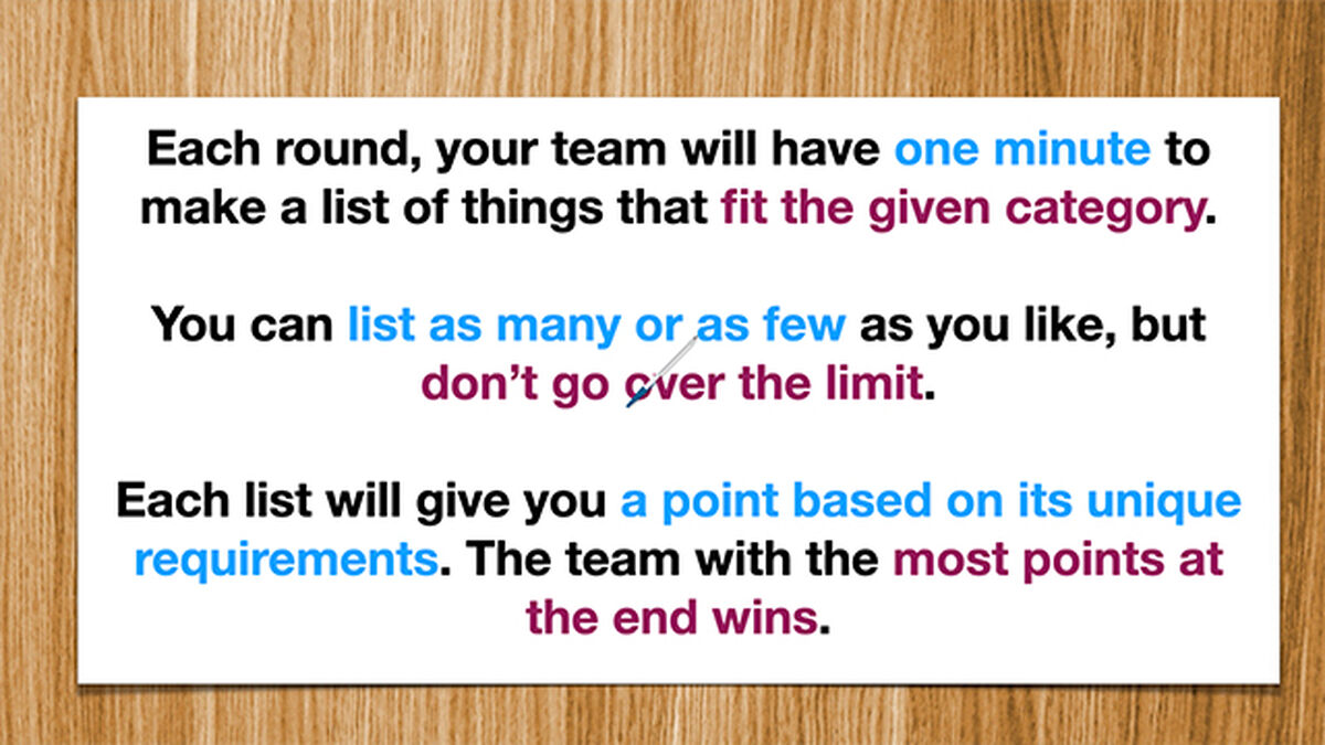 List-O-Rama: The Game of Lists image number null